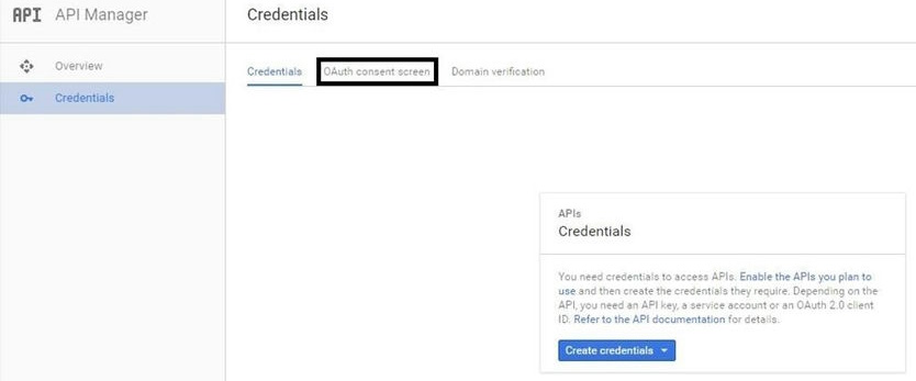 OAuth content screen